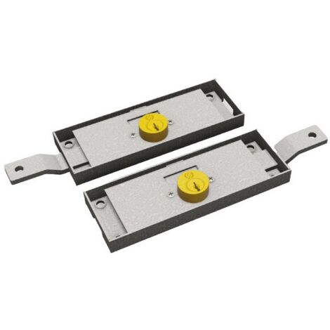 1PZ SERRATURA LATERALE SERRANDA DX+SX CATENACCIO ZANCATO 2+2 MANDATE 3 CHIAVI