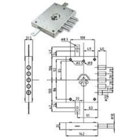 1PZ SERRATURA TRIPL. APPLICARE CILINDRO EUROPEO SCROCCO BLINDATE HEAVY MM.63