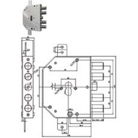 1PZ SERRATURA TRIPLICE APPLICARE SCROCCO CILINDRO EU. BLINDATE 2155PEN BLOC