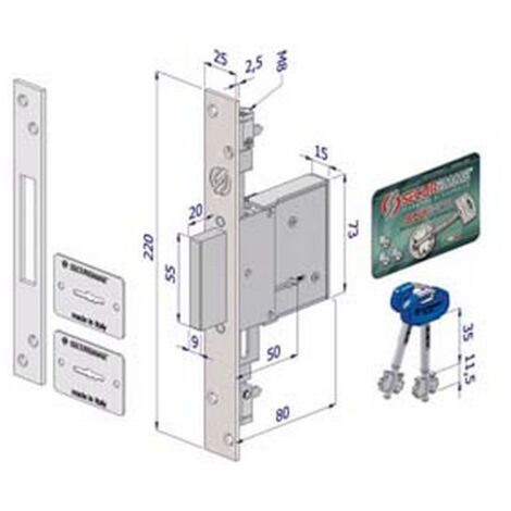 Serratura Metallo Infilare 2003 Securmap Securemme B.q Zinc F.mm 25 Dm M4 Tripl Hmm 73 Emm 60 Securemme 77185744 - Foto 4