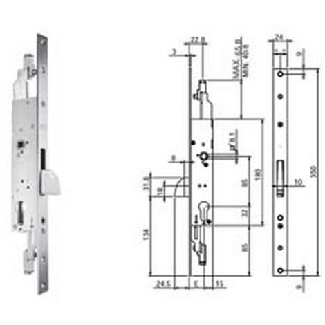 1PZ SERRATURA TRIPLICE INFILARE PER MONTANTI E PERSIANE SENZA SCROCCO N98800 - MM.30 (N9880030000)