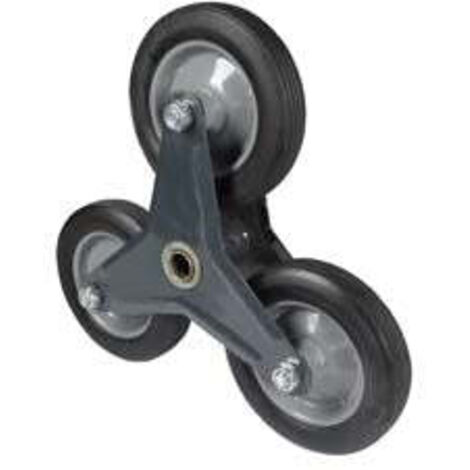 1PZ SET TRE RUOTE DI RICAMBIO PER CARRELLO A 6 RUOTE