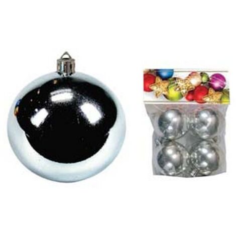 1PZ SFERE LISCE COLORE ARGENTO  - mm.55 in confezione da 4 pezzi