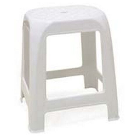 1PZ SGABELLO ELFO IN POLIPROPILENE BIANCO - cm.41x35x46h.