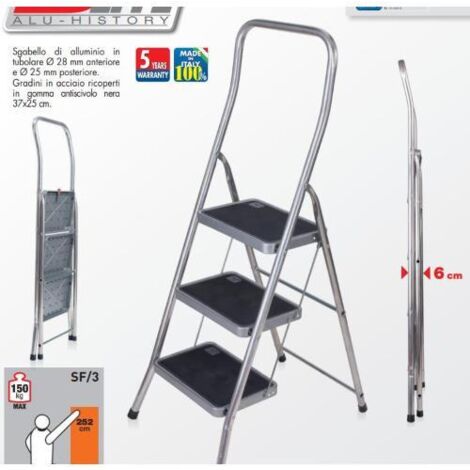 1PZ SGABELLO IN ACCIAIO SUPER EFFE  3 gradini