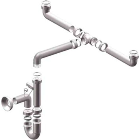 1PZ SIFONE MOPLEN LIBERO 2 VIE CON SCARICO - 1"1/2 per lavello