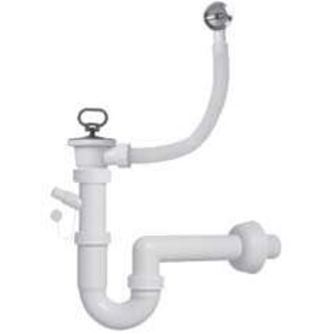 1PZ SIFONE MOPLEN "U" 1 VIA SCARICO PILETTA TROPPO PIENO 1"1/2 lavello