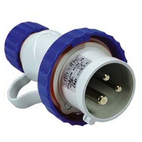 1PZ SPINA INDUSTRIALE VOLANTE ARGO BLU 2P+T CEE 309 IP67 - 16A colore blu 70140