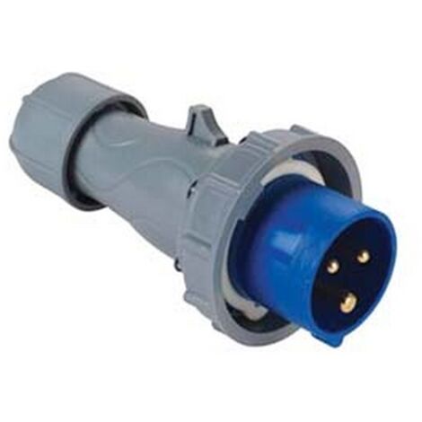 1PZ SPINA INDUSTRIALE VOLANTE BLU 2P+E CEE IP67 -16A colore blu