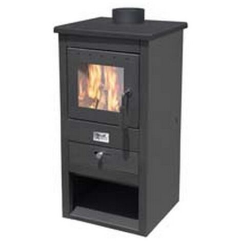 1PZ stufa a legna athena 10,7 wk nera - misure cm.43x41x86h. - peso kg.50