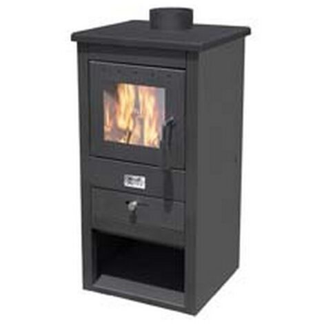 1PZ stufa a legna athena 13 kw nera - misure cm.44x45x94h. - peso kg.55