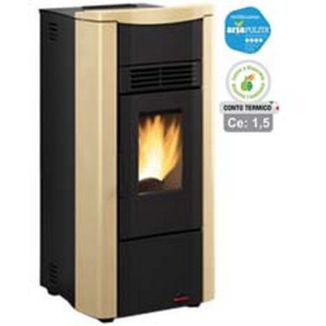 1PZ STUFA A PELLET GIUSY EVO 2.0 7 KW PERGAMENA (CONTO TERMICO) - misure cm.49,8x50,4x102,20h. - peso Kg.83