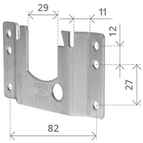 1PZ SUPPORTO A LEGNO Lunghezza mm. 82