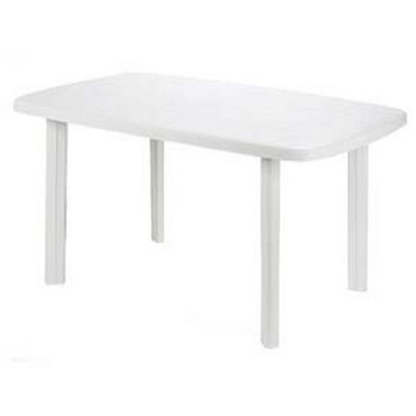 1PZ TAVOLO DA GIARDINO "FARO" BIANCO CM.135X82X72H. - cm.137x85x72h. - peso kg.9,5