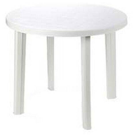 1PZ TAVOLO DA GIARDINO "TONDO" BIANCO CM.90X72H. - cm.90x72h. - peso kg.6,3