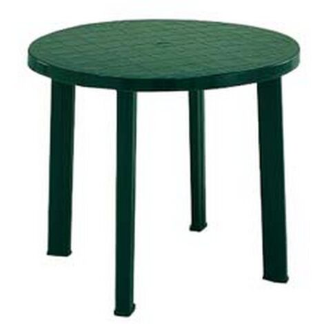 1PZ TAVOLO DA GIARDINO "TONDO" VERDE CM.90X72H. -  cm.90x72h. - peso kg.6,3