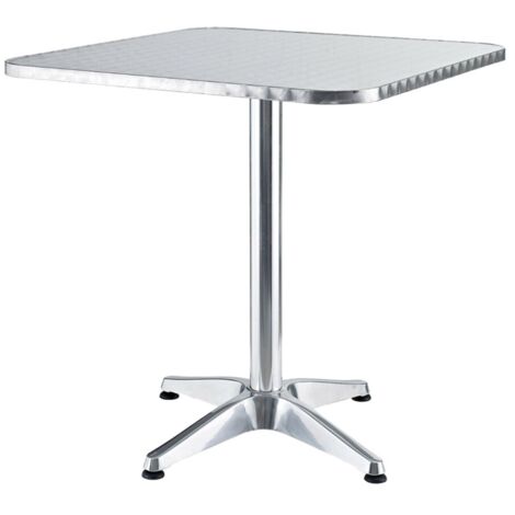 1PZ TAVOLO IN ALLUMINIO QUADRO cm 60 x 60 x h 70 codice 6132548