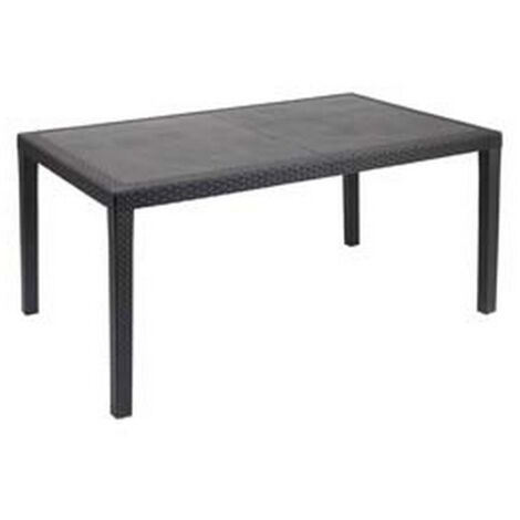 1PZ TAVOLO IN PE RATTAN "PRINCE" ANTRACITE CM.90X150X72H. - cm.90x150x72h. - peso kg.13,5