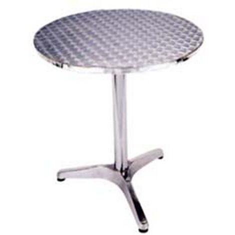 1PZ TAVOLO TONDO "ONE TOP" IN ALLUMINIO - cm.60x70h.