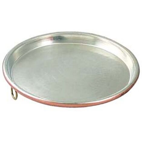 1PZ TEGLIA IN RAME STAGNATO PER FARINATA  - cm.34x2h.