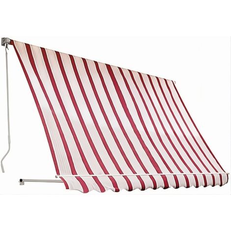 1PZ TENDA DA SOLE A CADUTA SENZA CASSONE cm. 300x250 col. Bordeaux/Crema