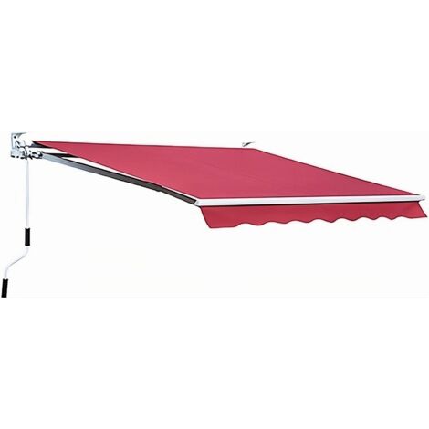 1PZ TENDA DA SOLE AVVOLGIBILE A BARRA QUADRA cm. 300x200 col. Giallo/Bianco