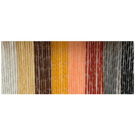 1PZ TENDA ELICOIDALE 'ACQUARIO' cm. 125 x 230 - marrone/glitter oro