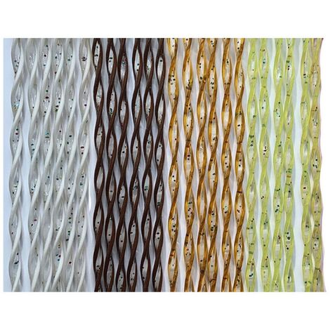 1PZ TENDA ELICOIDALE 'LUNA' cm. 125 x 230 - giallo/trasparente