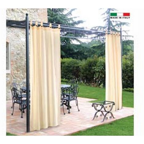 1PZ TENDA PER GAZEBO CON PASSANTI E BOTTONI CM.160X270H. PANNA - panna