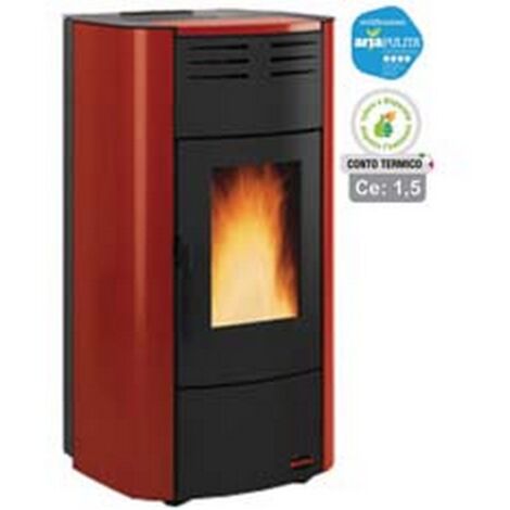 1PZ TERMOSTUFA A PELLET RAFFAELLA IDRO H15 18,8 KW BORDEUAX (CON.TERM.) - misure cm.63,3x62,6x117,60h. - peso Kg.214