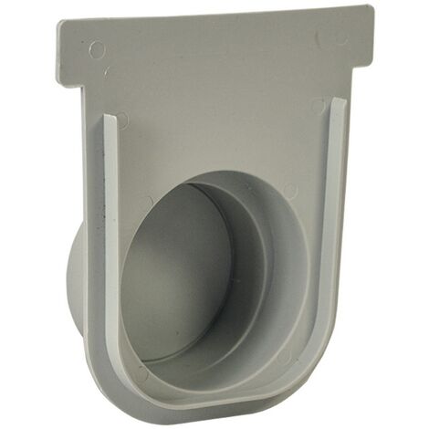 1PZ TESTATA IN PVC PER CANALETTA cm 13 x 50 x 14  ø7,5-9
