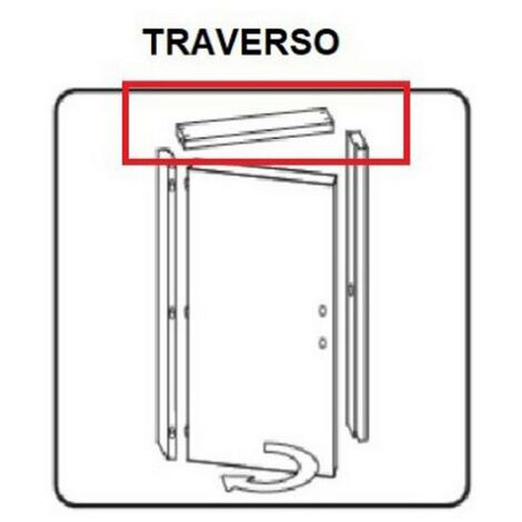 Blocco porta in tessuto bianco Korya, larghezza 83 mm, spinta a sinistra