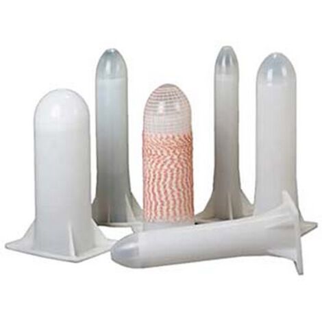 1PZ TUBO OGIVA PER INSACCATI IN POLIPROPILENE BIANCO - mm.96