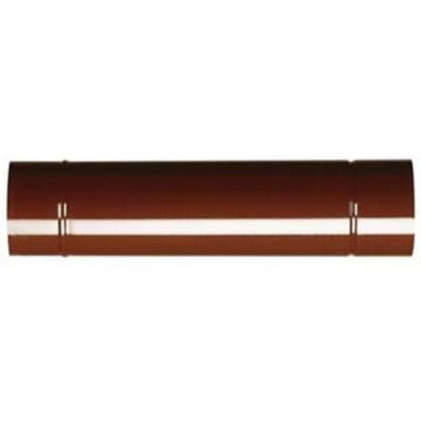 1PZ TUBO PORCELLANATO PER STUFE A LEGNA MARRONE "ALA SMALTO CLASSIC" -  mm.80x500h.