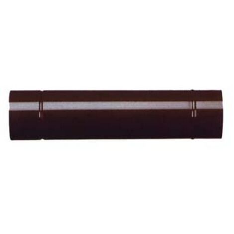 1PZ TUBO PORCELLANATO PER STUFE A LEGNA MARRONE LUCIDO -  cm.10x25
