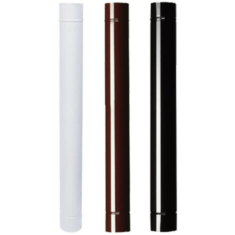1PZ TUBO SMALTATO PER STUFE cm  50 ø 12 marrone