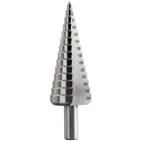 1PZ UTENSILE CONICO INTEGRALE A GRADINO N°6 13 gr.-Ø mm. 4-30 -L. mm. 97