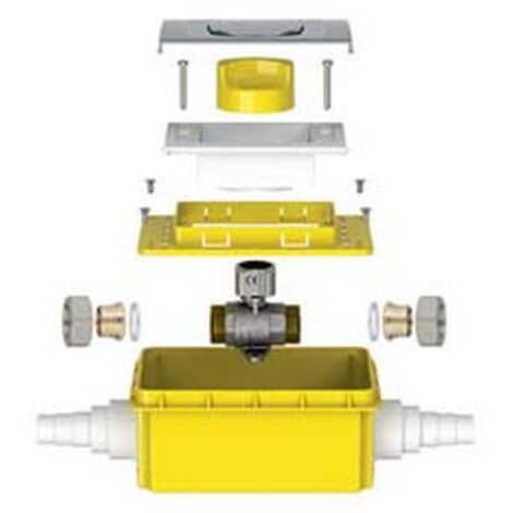 1PZ VALVOLA A SFERA DA INCASSO GAS-BOX A SALDARE - codoli  mm.16
