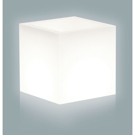 1PZ VASO HOME LIGHT CUBO CM. 40X40X40H BIANCO
