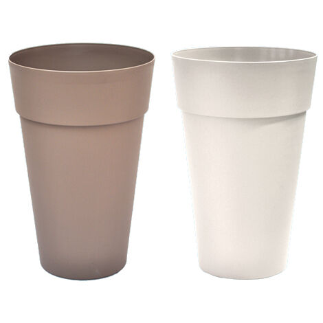 1PZ VASO HOUSTON TELCOM DIAMETRO 35CM X ALTEZZA 50 CM. TORTORA