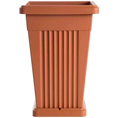 1PZ VASO 'PIRAMIDE' cm 40 x 40 x h 59 Lt. 50 bianco