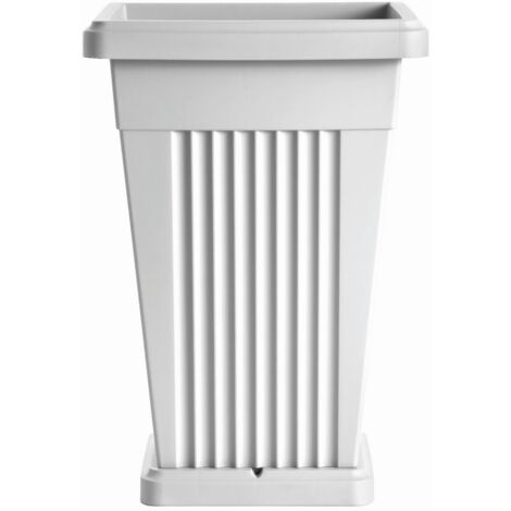 1PZ VASO PIRAMIDE Col. Bianco cm. 40x40x59 h