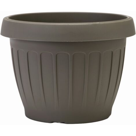 1PZ VASO TONDO TERRA Col. Cappuccino Ï cm. 30x22 h