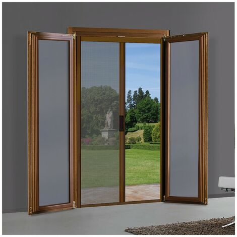 1PZ ZANZARIERA A RULLO LATERALE PER PORTA cm 150 x 250 - marrone ral 8017