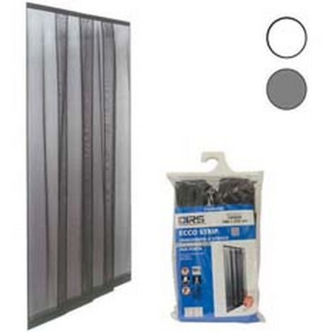 1PZ zanzariera a strisce ecco strip per porta - cm.140x250 grigia