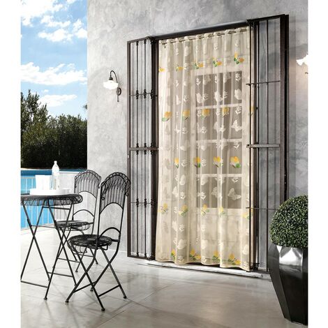 1PZ ZANZARIERA IN POLIESTERE 'FANTASIA' girasoli - colore panna