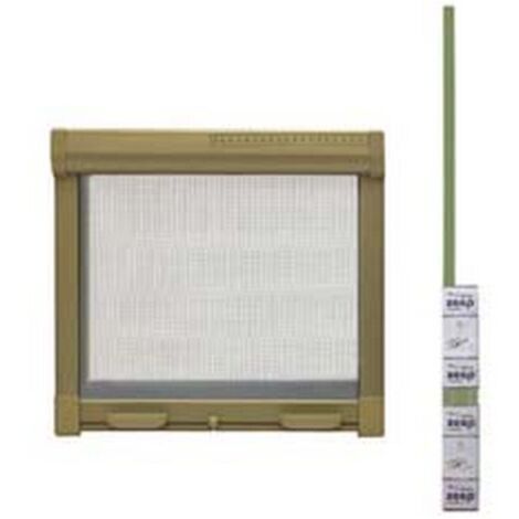 1PZ ZANZARIERA KIT A MOLLA FRIZIONATA COLORE BRONZO cm.140x170h.