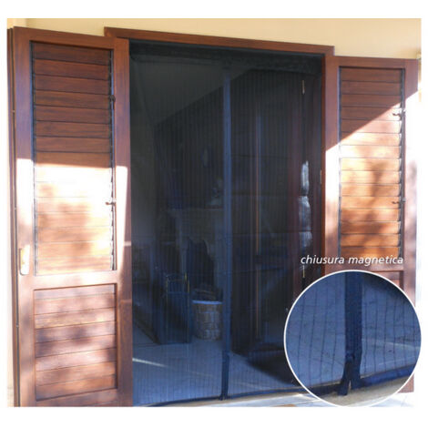 1PZ ZANZARIERA MAGNETICA cm. 120x240 col. Nero