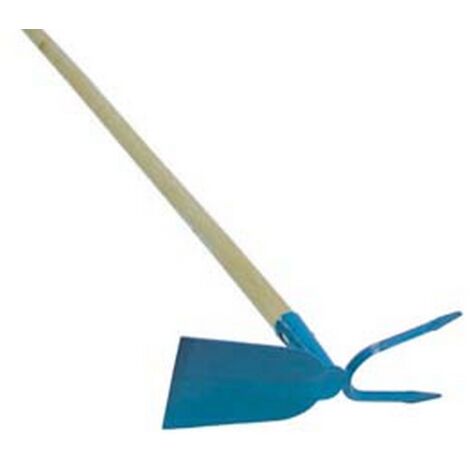1PZ ZAPPINO QUADRO BIDENTE CON MANICO IN LEGNO in acciaio verniciato, con manico in legno da cm.110