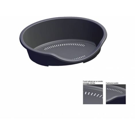 1PZ ZOOV LETTINO PER CANI/GATTI CM.80X60X25 GRIGIO